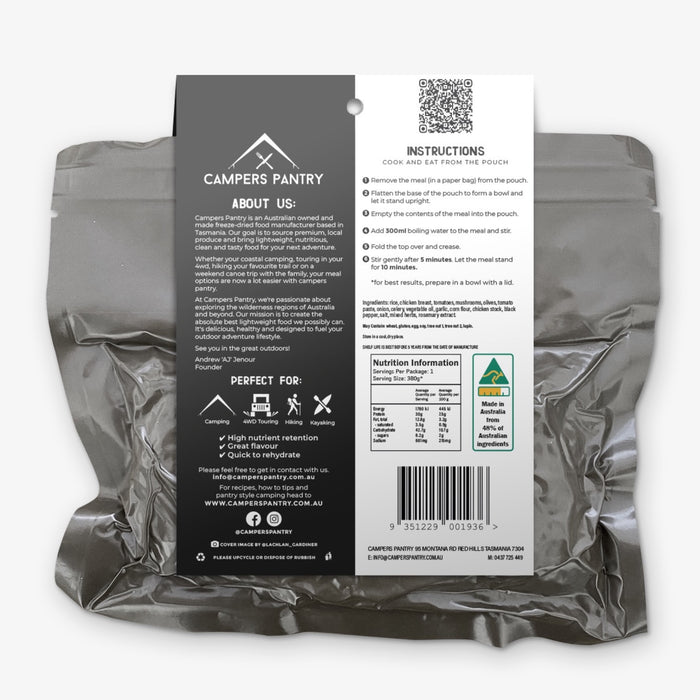 campers pantry chicken cacciatore expedition