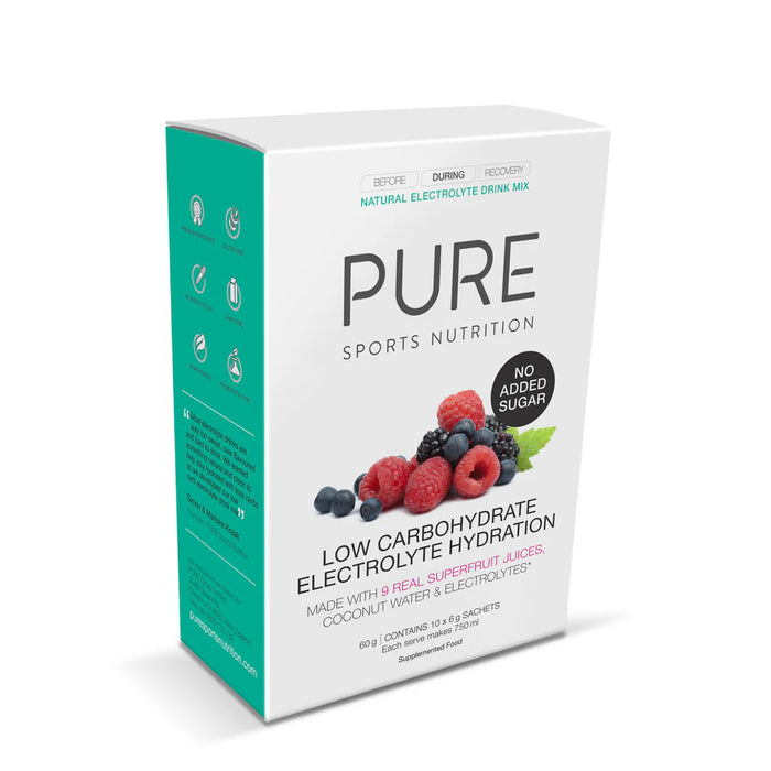 Pure Sports Electrolyte Hydration Low Carb Sachet Box (6g x 10pk)