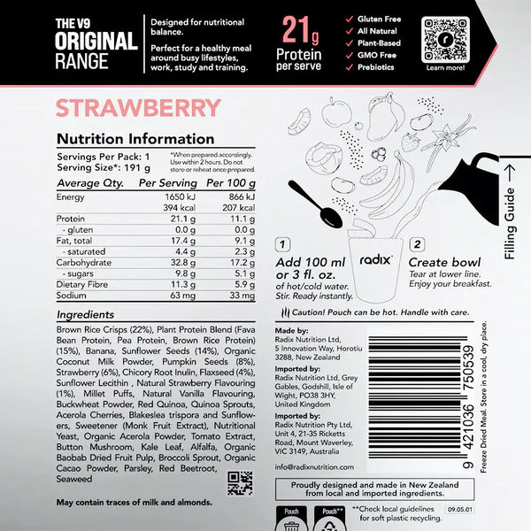 Radix Nutrition Strawberry Breakfast