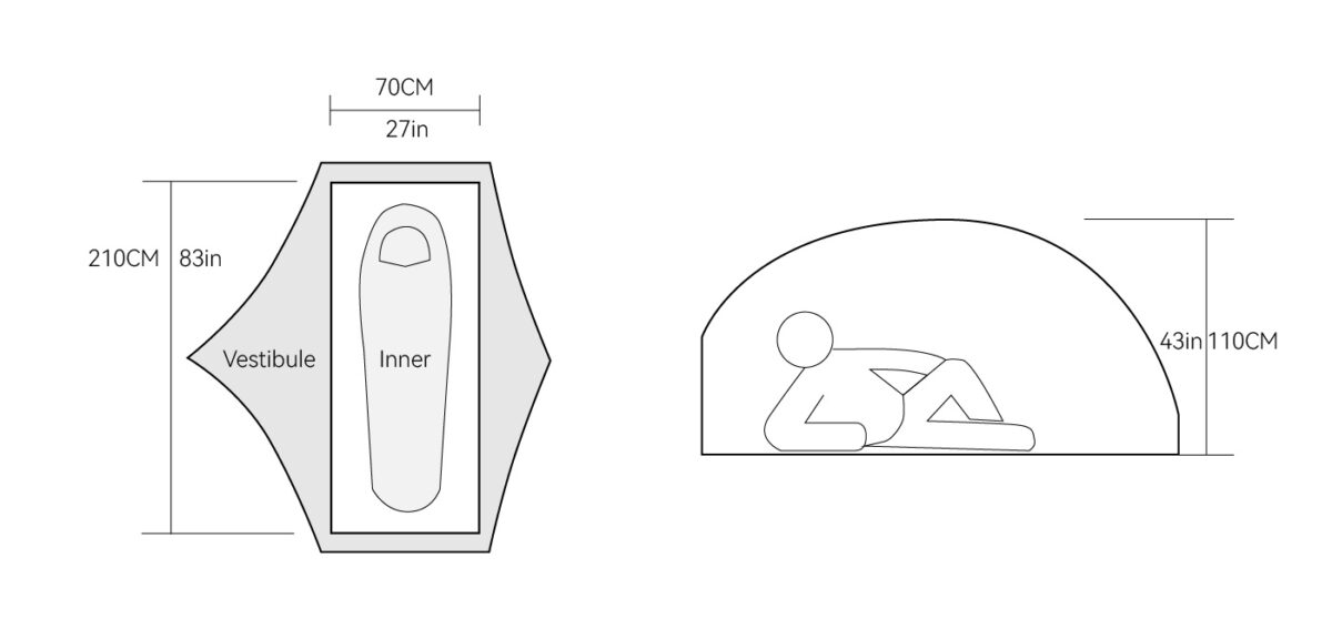 3F UL Floating Cloud 1 Freestanding Tent