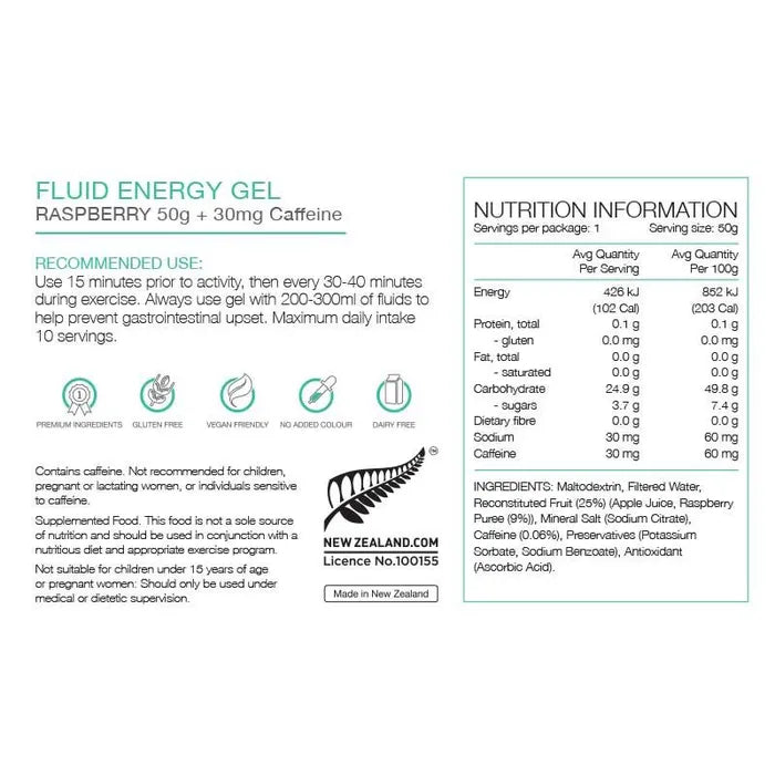 Pure Sports Nutrition Fluid Energy Gel 50g