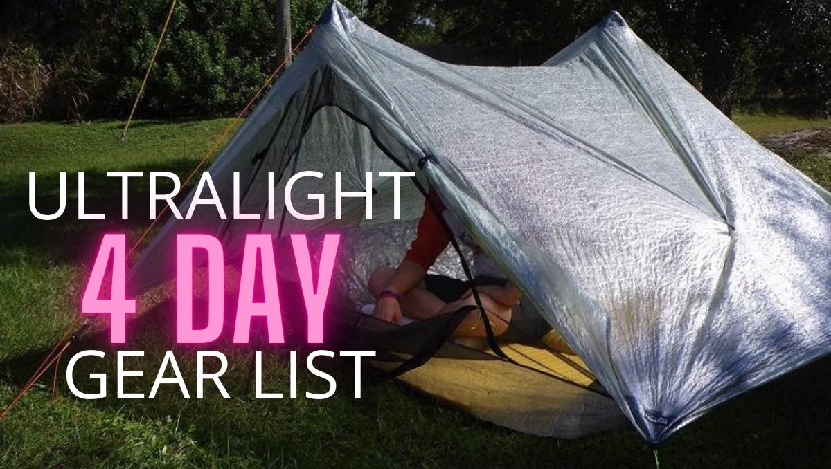 4 day ultralight hiking gear list