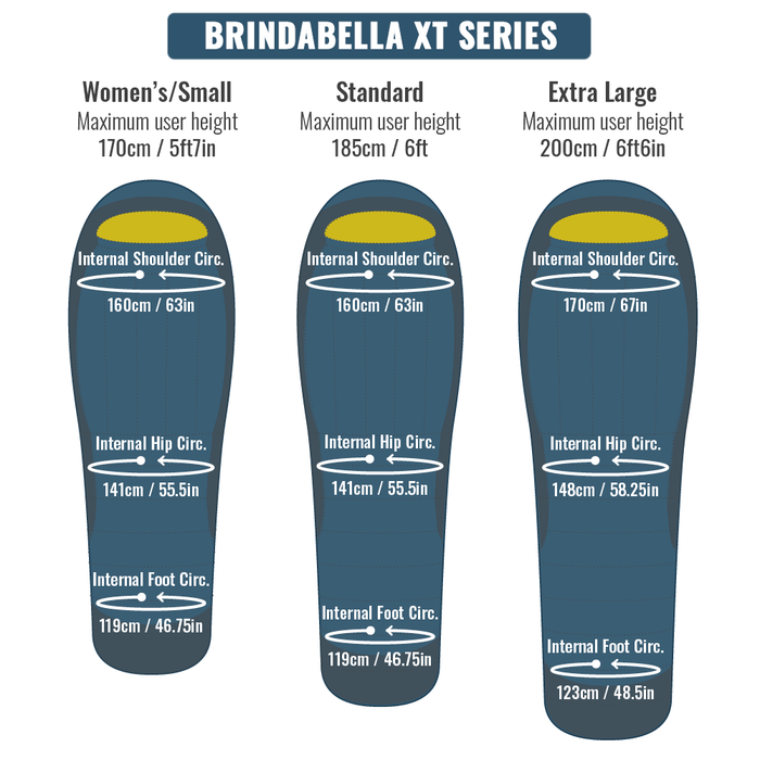 Brindabella XT 700 -6 to -12°C Down Sleeping Bag