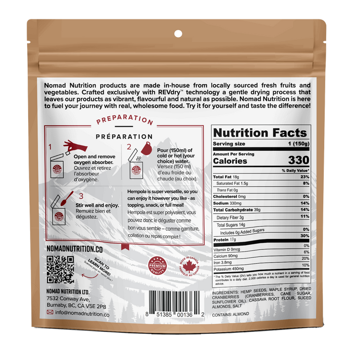 Nomad Nutrition Hempola Original Cereal