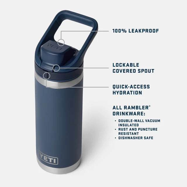 YETI Rambler 18 oz (532ml) Bottle with Flip Chug Cap