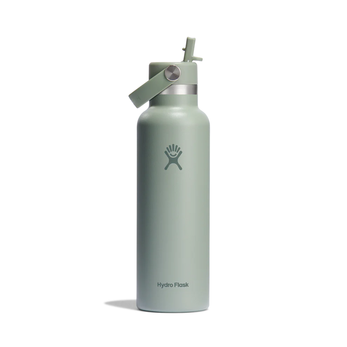 Hydro Flask 21oz (621mL) Standard Mouth with Flex Straw Cap Stainless Steel Water Bottle
