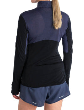 Icebreaker Women's Merino Blend 200 Realfleece Descender Long Sleeve Half Zip Jacket - Clearance