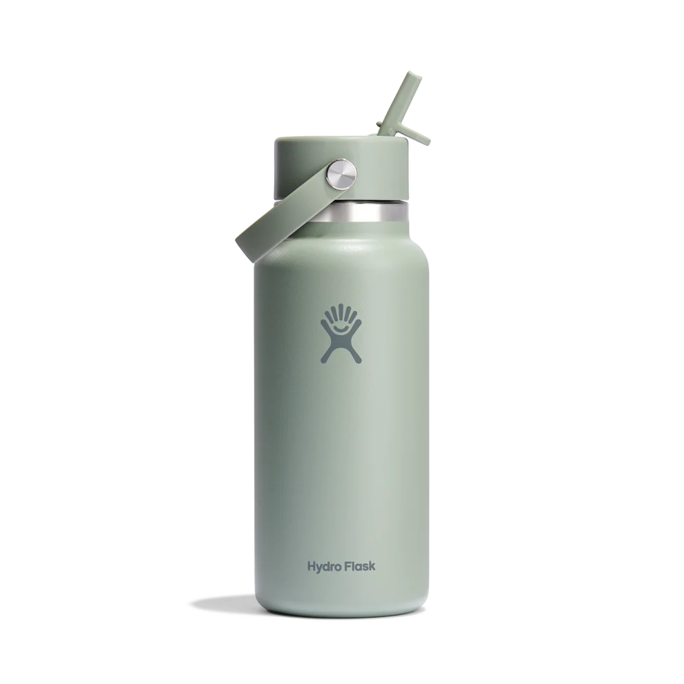 Hydro Flask 32oz (946mL) Wide Mouth Flex Straw Cap Stainless Steel Water Bottle