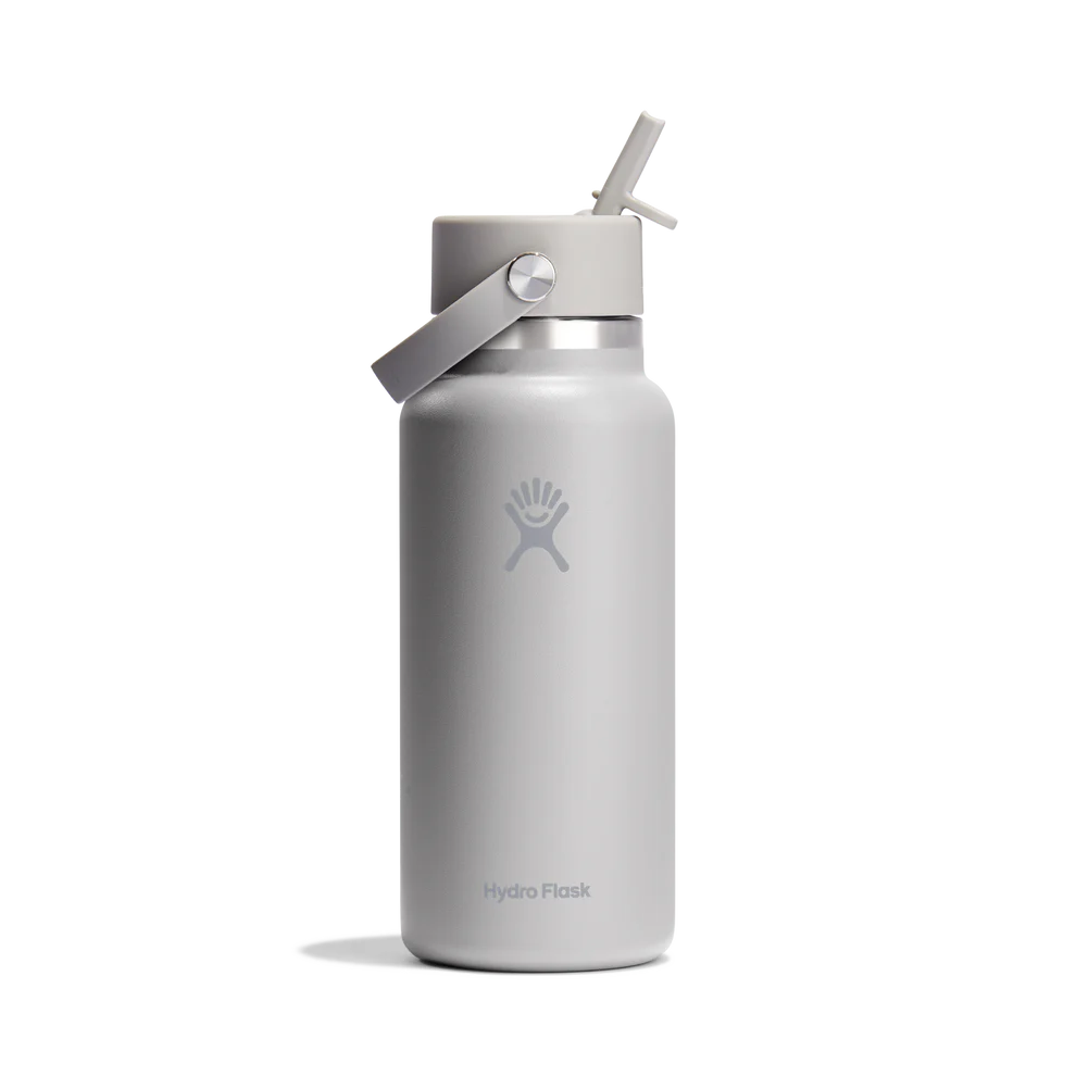 Hydro Flask 32oz (946mL) Wide Mouth Flex Straw Cap Stainless Steel Water Bottle