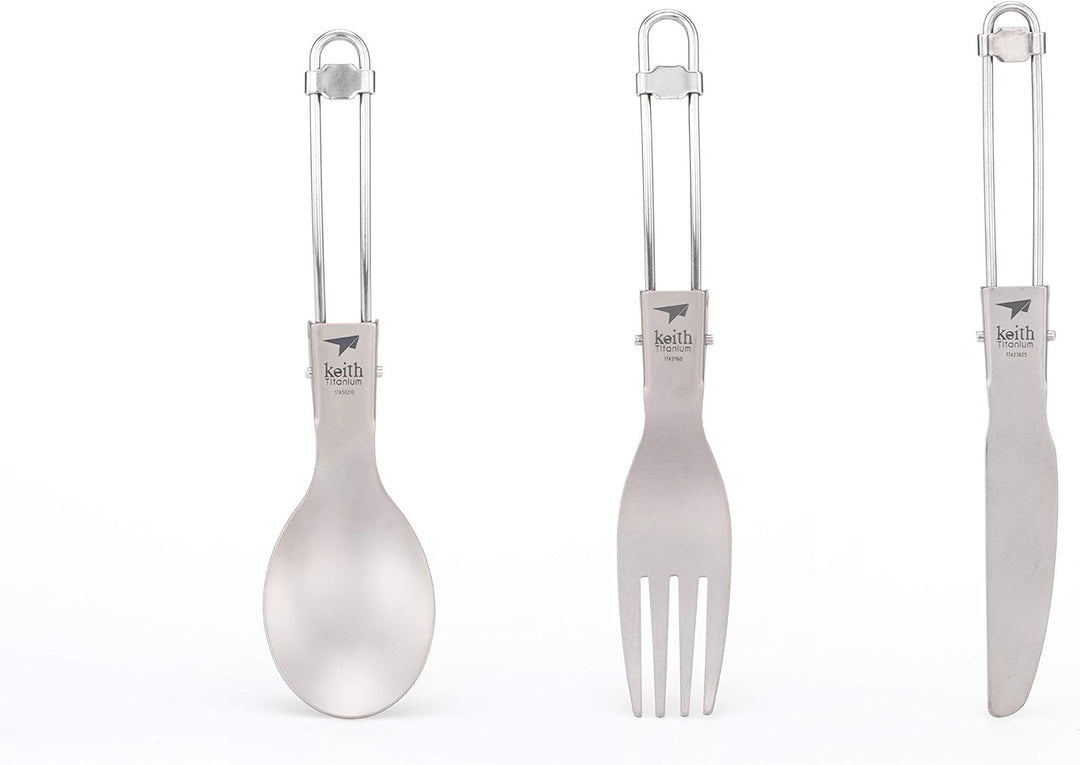 Keith Titanium Folding Cutlery