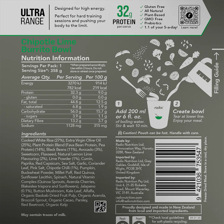 Radix Nutrition Chipotle Lime Burrito Bowl