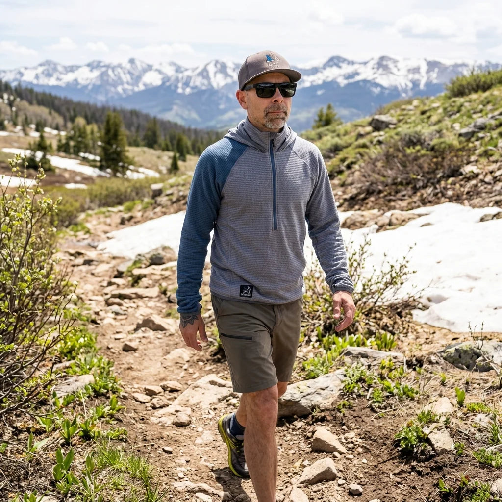 SkyGOAT Half-Zip AIR 70 Fleece Hooded Jacket Men's