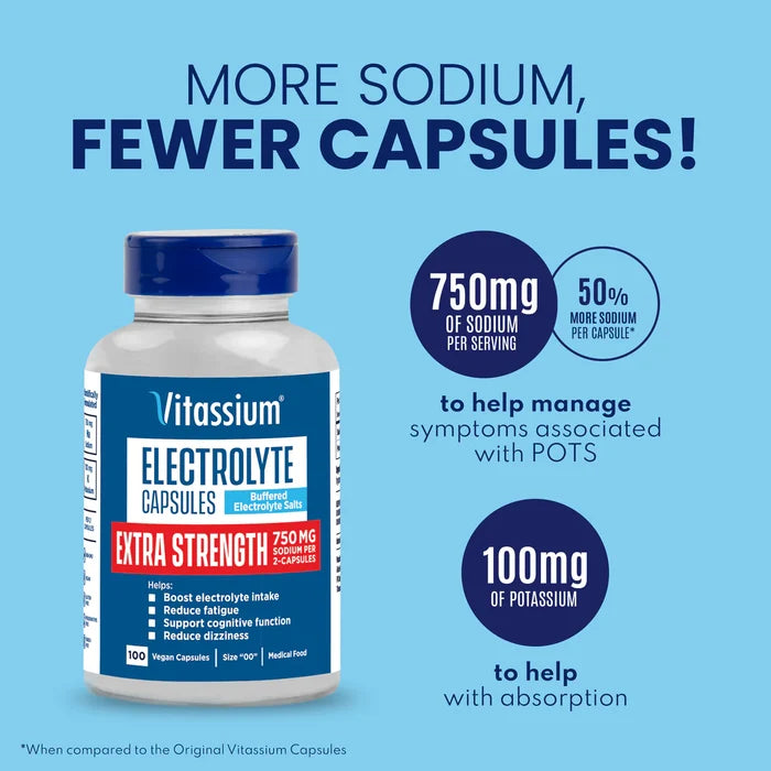 SaltStick Vitassium Extra Strength Capsules (100pk)