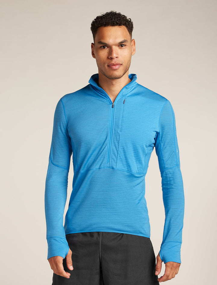 Icebreaker Men's Merino Blend 200 Realfleece Descender LS Half Zip Jacket - Clearance