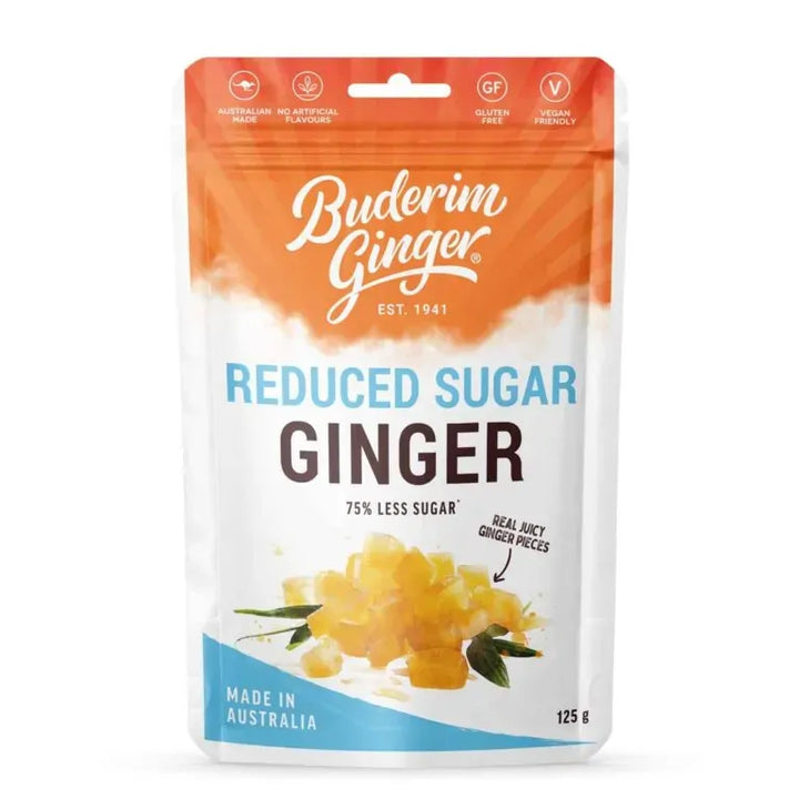 Buderim Ginger Reduced Sugar Ginger 125g