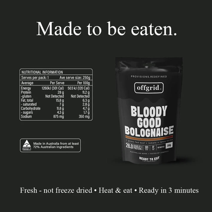 Offgrid Bloody Good Bolognaise Meal 250g