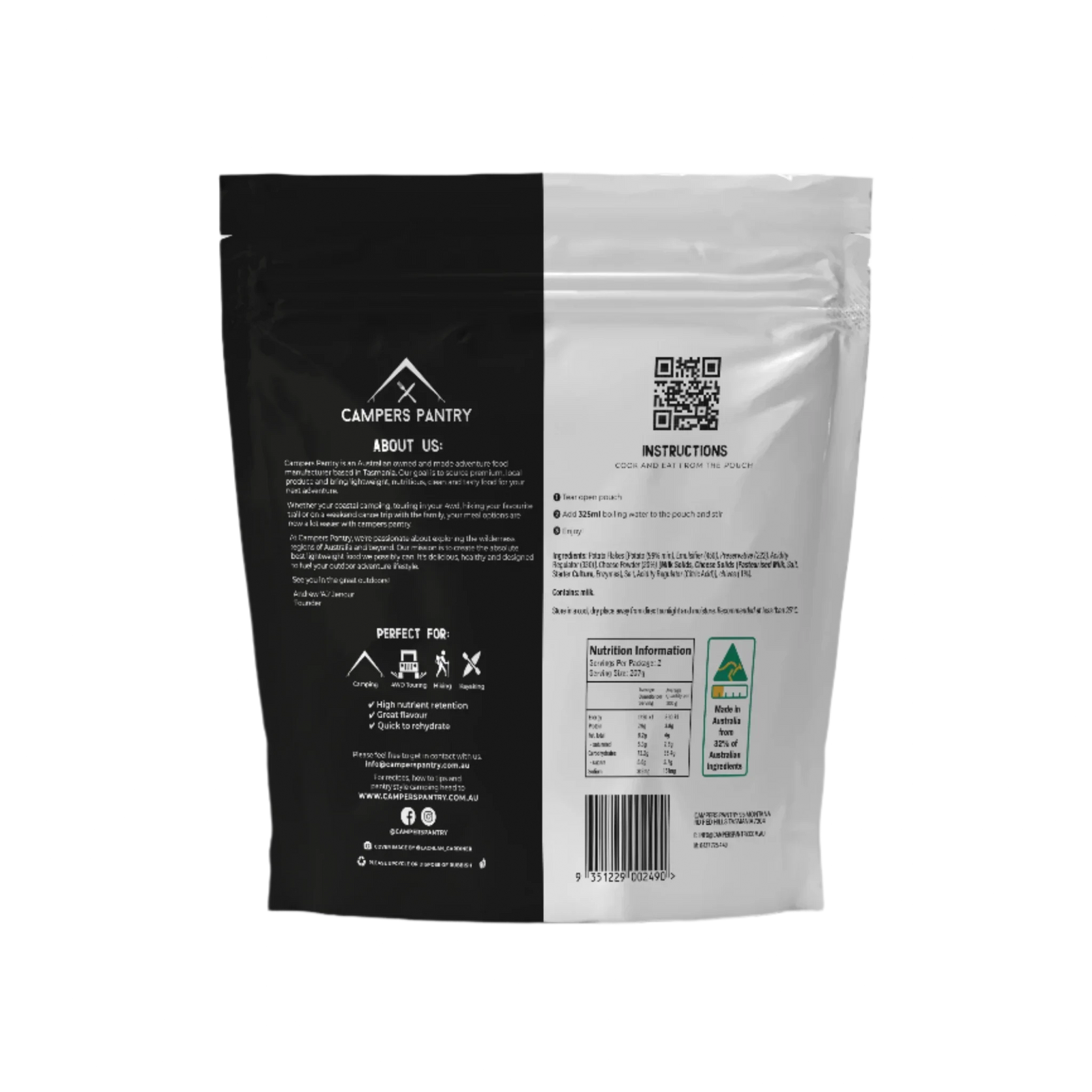 Campers Pantry Cheesy Chive Mash 2 Serve Pack