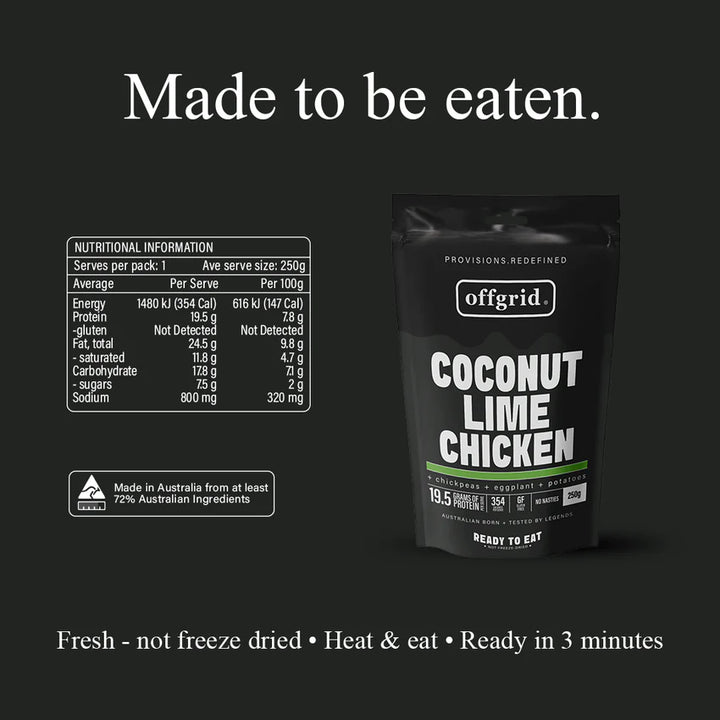 Offgrid Coconut Lime Chicken Meal 250g