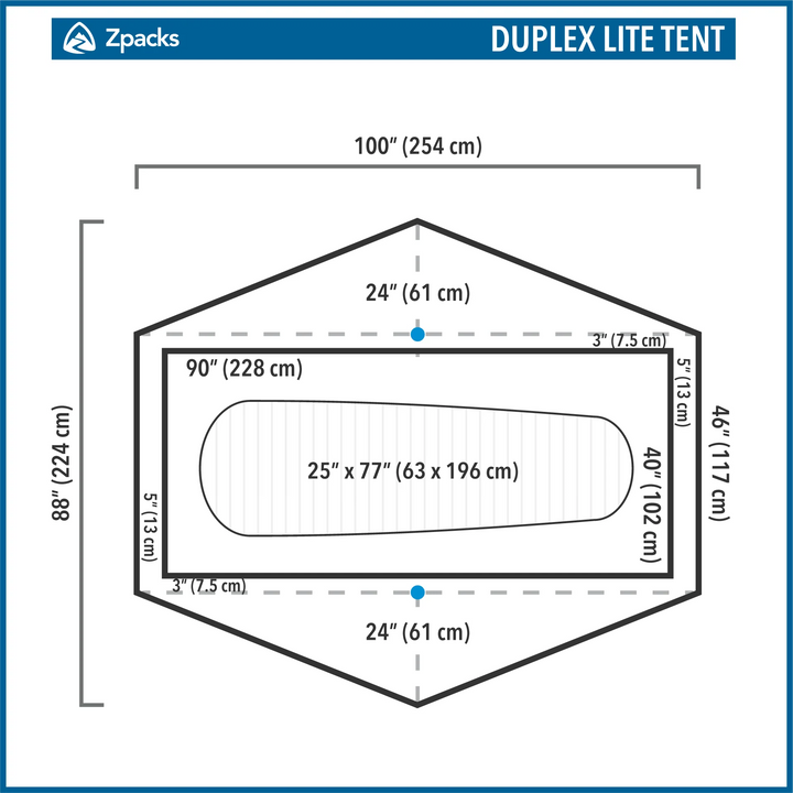 Zpacks Duplex Lite Ultralight Trekking Pole Tent