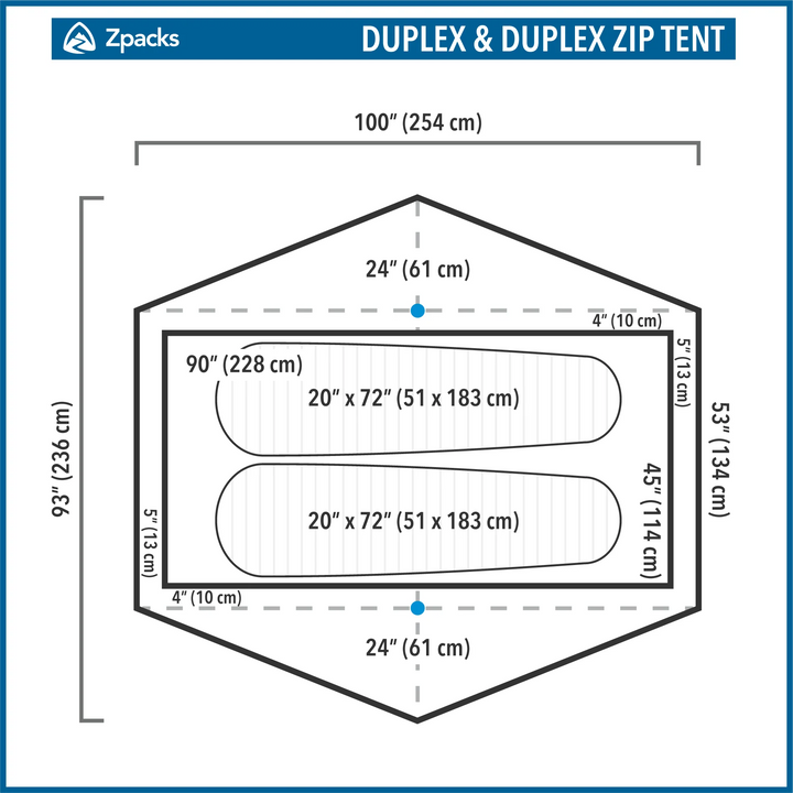 Zpacks Duplex Ultralight Trekking Pole Tent