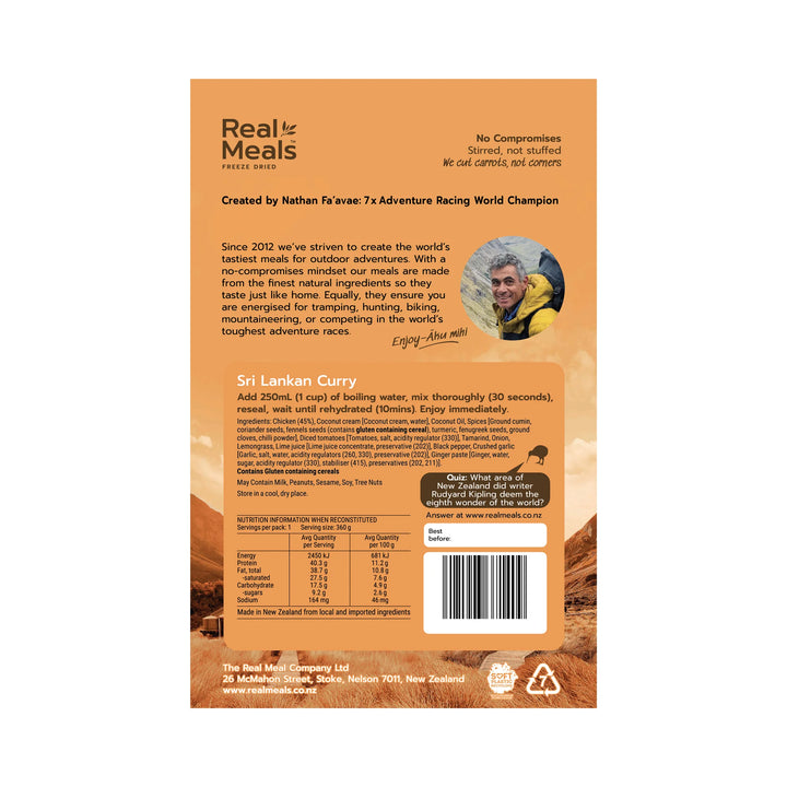 Real Meals Sri Lankan Curry