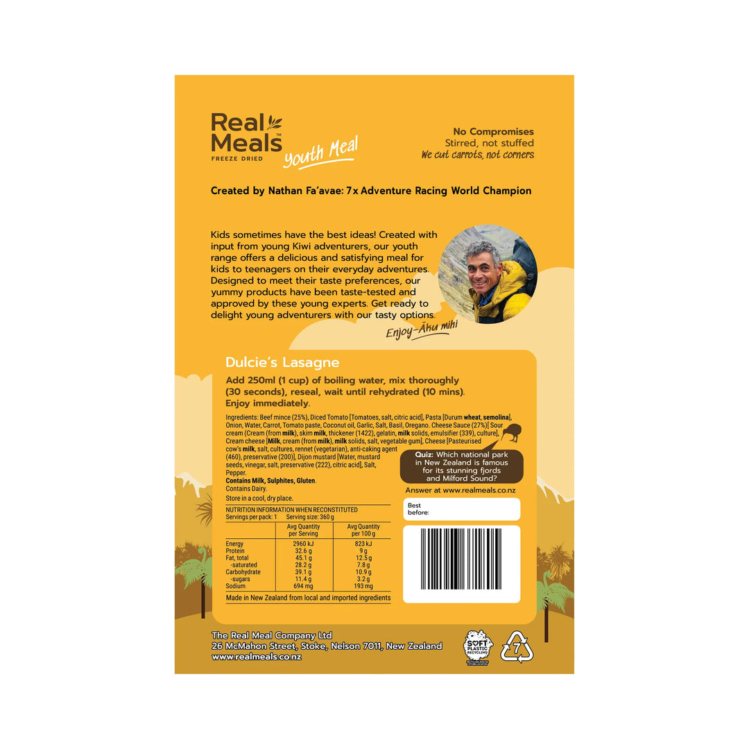 Real Meals Dulcie's Lasagne