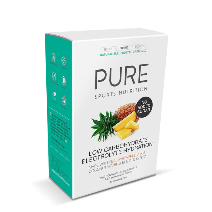Pure Sports Electrolyte Hydration Low Carb Sachet Box (6g x 10pk)