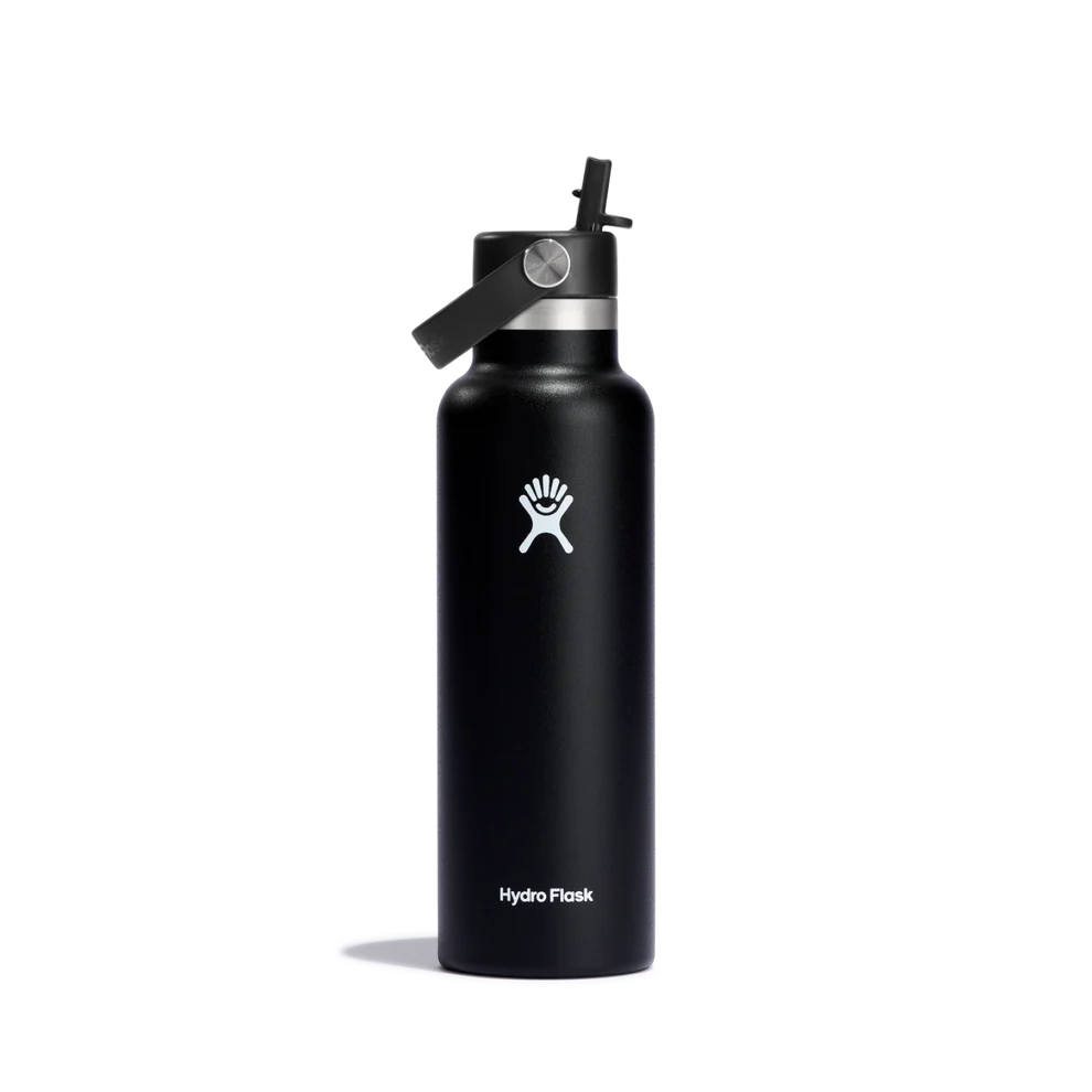 Hydro Flask 21oz (621mL) Standard Mouth with Flex Straw Cap Stainless Steel Water Bottle