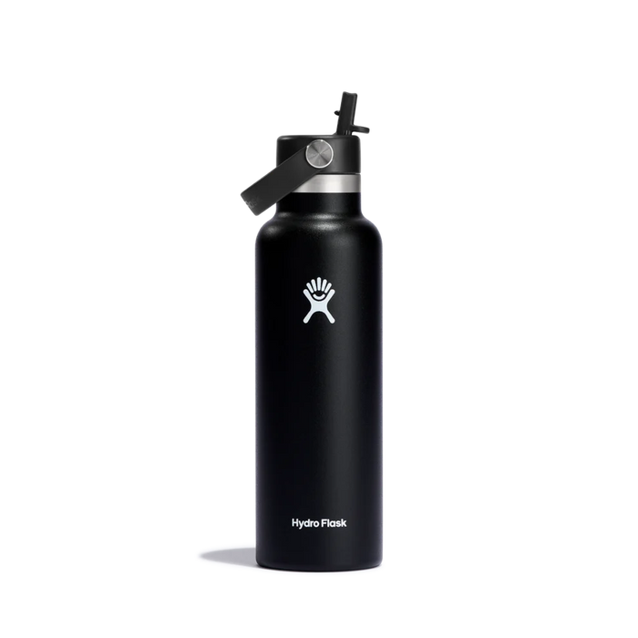 Hydro Flask 21oz (621mL) Standard Mouth with Flex Straw Cap Stainless Steel Water Bottle