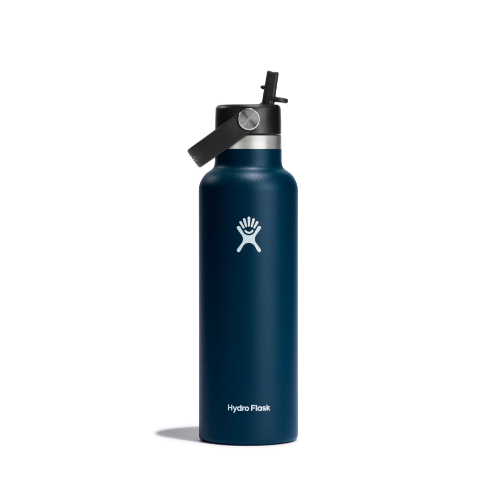 Hydro Flask 21oz (621mL) Standard Mouth with Flex Straw Cap Stainless Steel Water Bottle