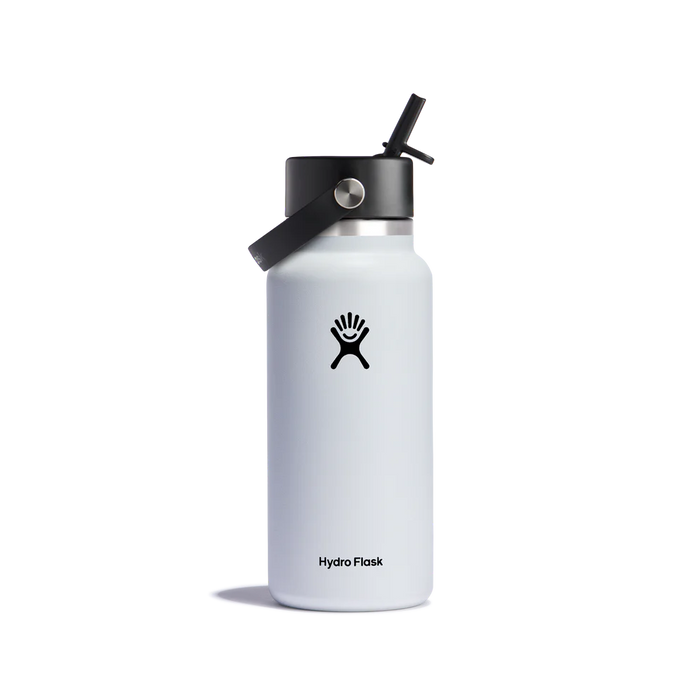 Hydro Flask 32oz (946mL) Wide Mouth Flex Straw Cap Stainless Steel Water Bottle