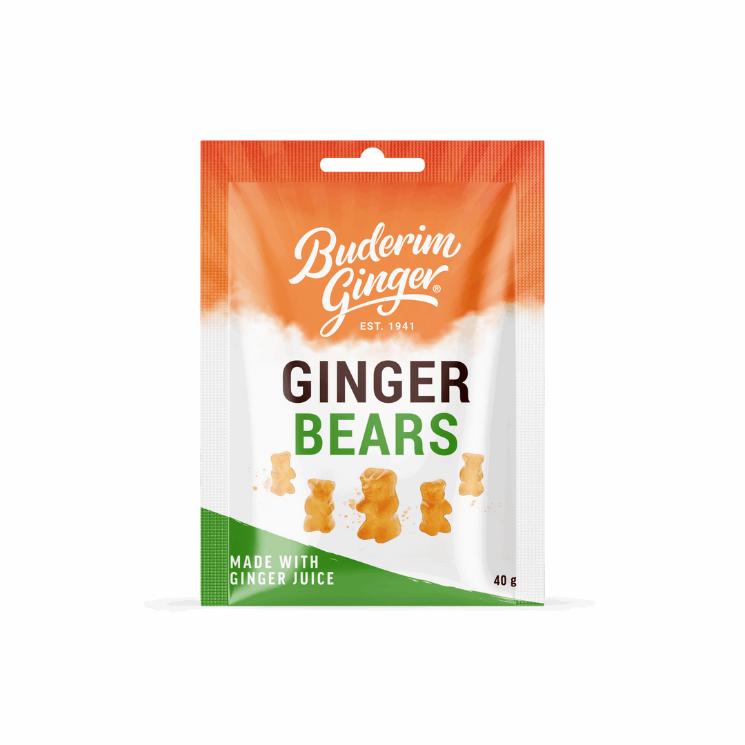 Buderim Ginger Travel Friendly Ginger Bears 40g