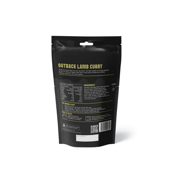 Offgrid Outback Lamb Curry Meal 250g