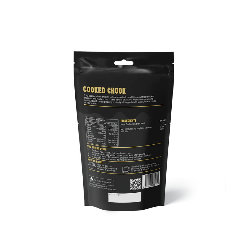 Offgrid Cooked Chook Side Meal 150g