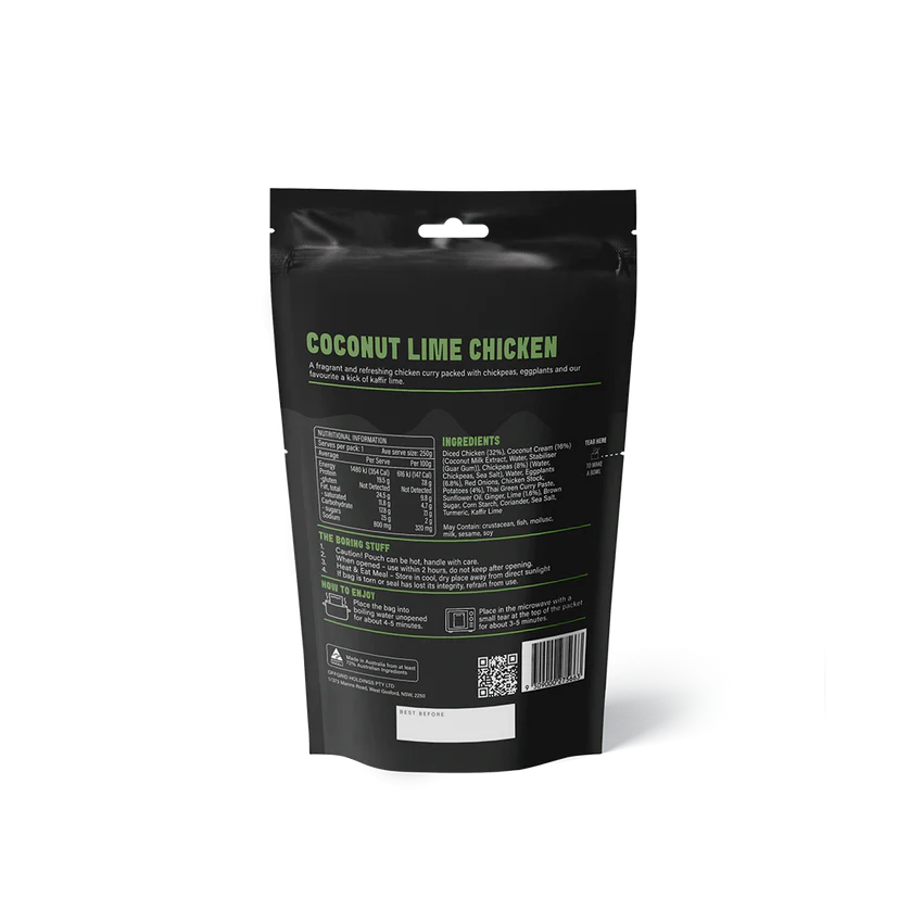 Offgrid Coconut Lime Chicken Meal 250g
