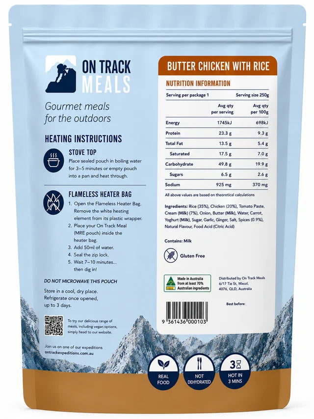 On Track Meals Butter Chicken with Rice
