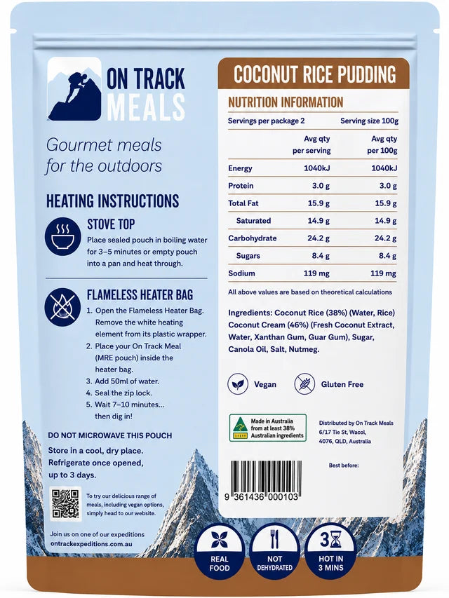 On Track Meals Coconut Rice Pudding