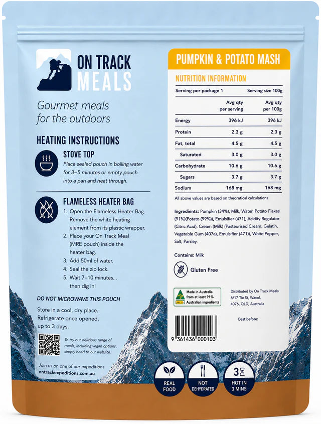 On Track Meals Pumpkin & Potato Mash