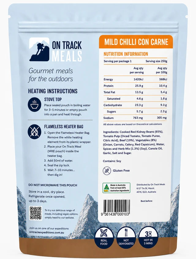 On Track Meals Mild Chilli Con Carne