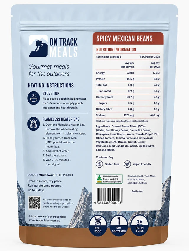 On Track Meals Spicy Mexican Beans 250g
