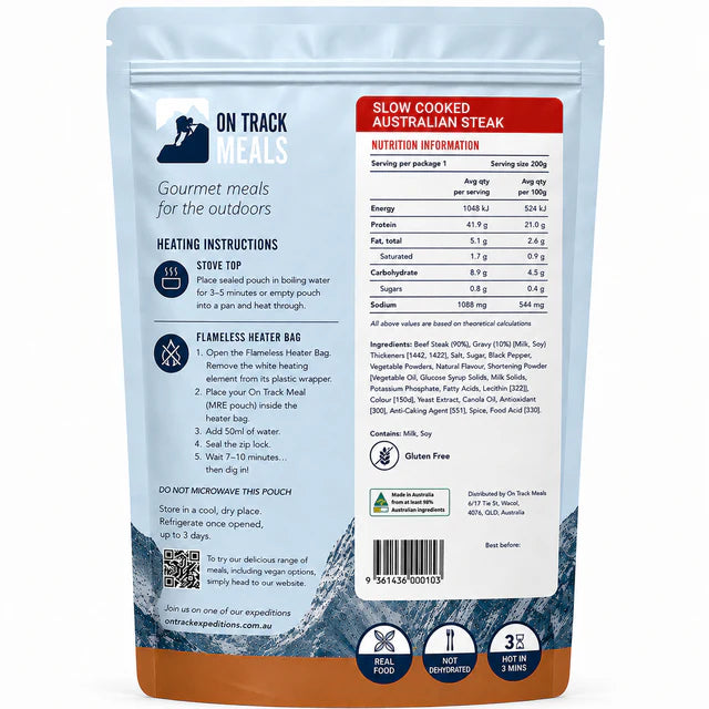 On Track Meals Slow Cooked Australian Steak 200g