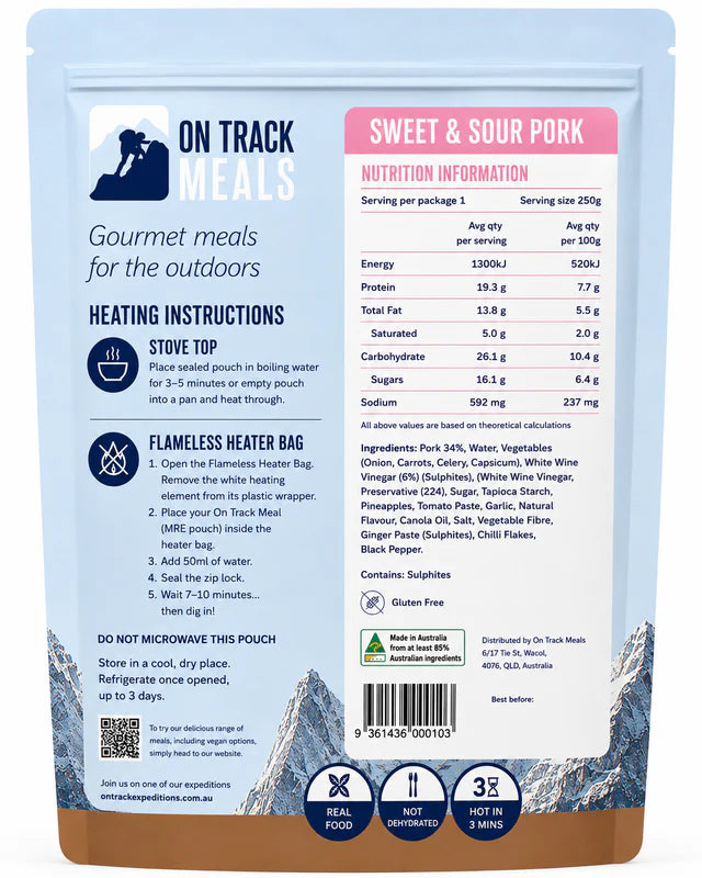 On Track Meals Sweet & Sour Pork 250g