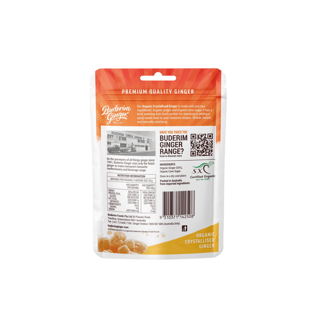 Buderim Ginger Crystallised Ginger Coated in Crunch 100g