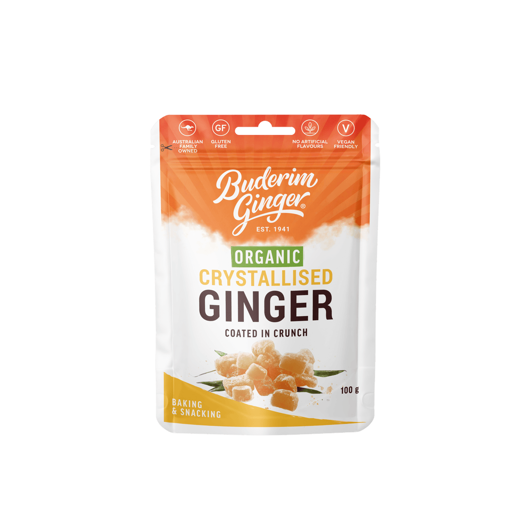 Buderim Ginger Crystallised Ginger Coated in Crunch 100g