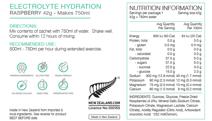 Pure Sports Nutrition Electrolyte Hydration 42g Sachet