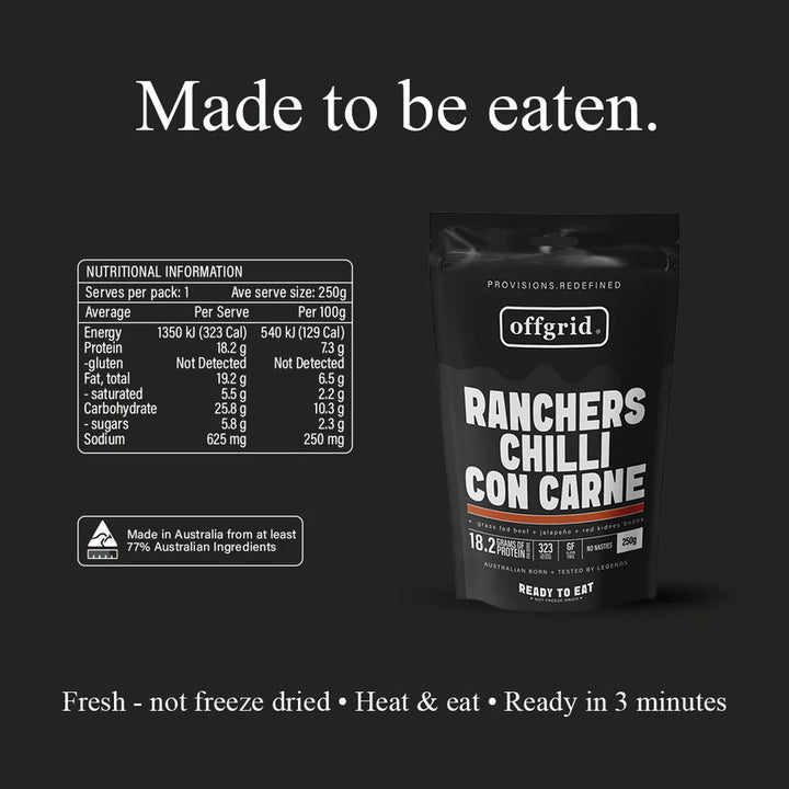 Offgrid Ranchers Chilli Con Carne Meal 250g