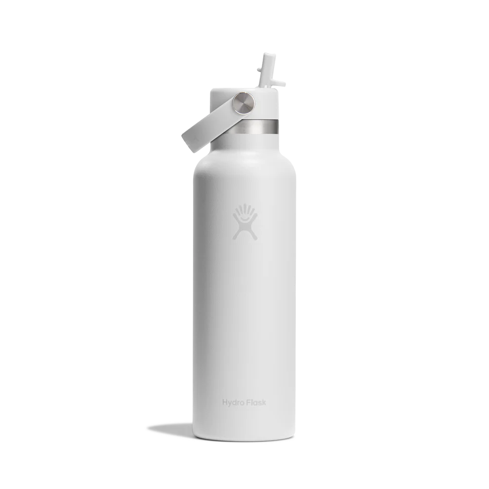 Hydro Flask 21oz (621mL) Standard Mouth with Flex Straw Cap Stainless Steel Water Bottle