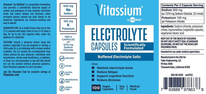 SaltStick Vitassium Capsules (100pk)