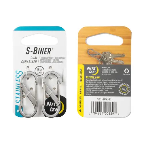 Nite Ize S-Biner Stainless #1 (2pk)