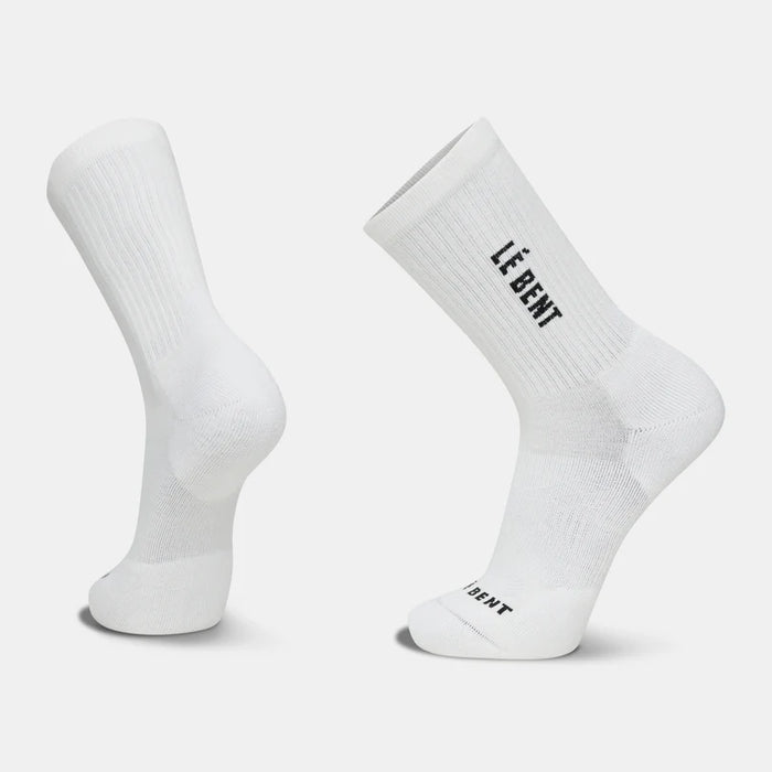Le Bent Merino Targeted Cushion Logo 3/4 Crew Ribbed Socks Unisex